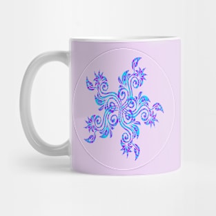 Purple Floral Decoration Abstract Silhouette Art Mug